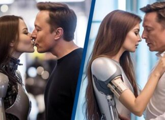 Η παράξενη φωτογραφία του “Elon Musk να φιλάει ένα ρομπότ” αφήνει άναυδο το διαδίκτυο