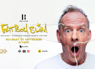 Το Σάββατο 21 Σεπτεμβρίου ο θρυλικός Fatboy Slim έρχεται για ένα εκρηκτικό live στο Bolivar Beach Club!