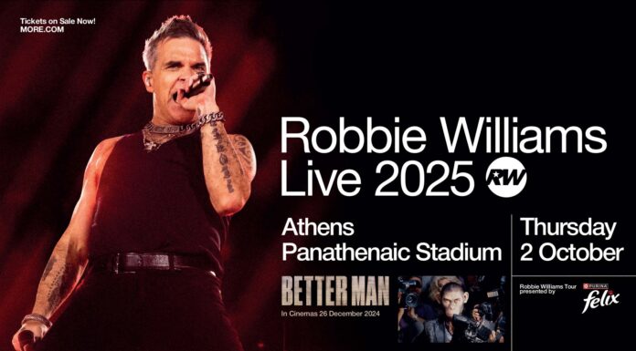 O Robbie Williams ζωντανά στο Καλλιμάρμαρο! | Πεμπτη 2 Οκτωβρίου 2025 O Robbie Williams ζωντανά στο Καλλιμάρμαρο!