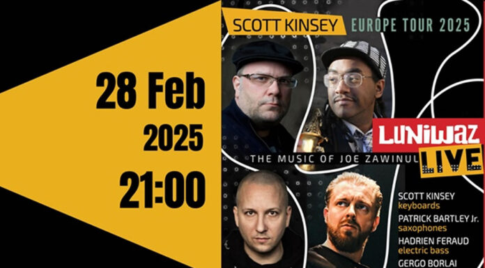 Ο Scott Kinsey επιστρέφει στην Ευρώπη με ένα μεγάλο αφιέρωμα στον θρύλο της Jazz, Joe Zawinul S.Kinsey-H. Feraud-G. Borlai-P. Bartley