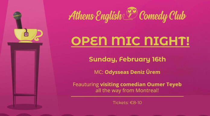 Athens English Comedy Club – Βραδιά open mic την Κυριακή 16/2!