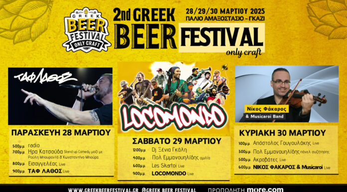 Locomondo, Ταφ Λάθος και Νίκος Φάκαρος στο 2nd Greek Beer Festival Οnly Craft στο Γκάζι