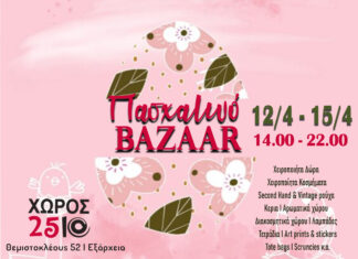 Ο Χώρος 2510 σας προσκαλεί στο 5ο Πασχαλινό Bazaar | Σάββατο 12/4 έως Τρίτη 15/4