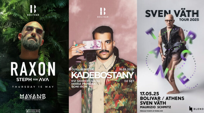 Bolivar Beach Club: 3 Εκρηκτικά Events αυτή την εβδομάδα: Sven Väth • Kadebostany • Mayans w/ Raxon