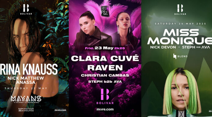 Bolivar Beach Club: Τα κορυφαία γυναικεία ονόματα αναλαμβάνουν τα decks – Brina Knauss, Cuvé & Raven και Miss Monique