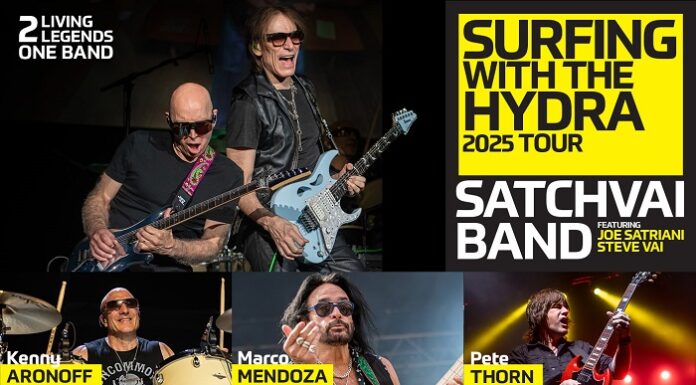 SATCHVAI Band feat. Joe Satriani and Steve Vai | Surfing with the Hydra Tour | Δευτέρα 28 Ιουλίου, Δημοτικό Θέατρο Λυκαβηττού SATCHVAI Band feat. Joe Satriani and Steve Vai