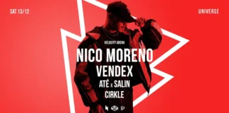 Velocity Arena: Nico Moreno, Vendex, Até & Salin & Cirkle στο Universe Multivenue – Η απόλυτη hard techno νύχτα