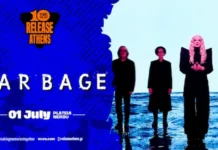 Release Athens 2026: Οι Garbage μαζί με τον Moby στην Πλατεία Νερού | 1 Ιουλίου Monsieur Minimal live Principal Club Thessaloniki αφίσα