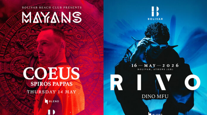 Coeus & Rivo στο Bolivar Beach Club: Δύο διεθνή events (14 & 16/5) Coeus & Rivo στο Bolivar Beach Club: Δύο διεθνή events (14 & 16/5)