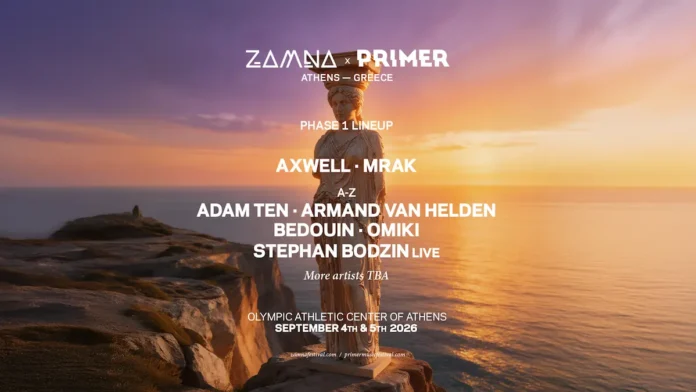 primer2026 ZAMNA x PRIMER: Ανακοινώθηκαν τα πρώτα ονόματα Axwell, MRAK, Armand Van Helden και 4 ακόμη διεθνείς artists στην πρώτη φάση ανακοινώσεων του ZAMNA x PRIMER. Το countdown για το μεγαλύτερο φεστιβάλ ηλεκτρονικής μουσικής της Ελλάδας συνεχίζεται και το ZAMNA x PRIMER αποκαλύπτει το πρώτο κύμα καλλιτεχνών που θα μετατρέψουν το ΟΑΚΑ σε παγκόσμιο dance προορισμό στις 4 και 5 Σεπτεμβρίου 2026. Μετά την ανακοίνωση της ιστορικής σύμπραξης ανάμεσα στο παγκόσμιο φαινόμενο Zamna και το Primer Music Festival, έρχεται το πρώτο line-up release να επιβεβαιώσει ότι αυτό το one-off διήμερο θα κινηθεί σε επίπεδα που η ελληνική σκηνή δεν έχει ξαναζήσει. Από legends της house μουσικής μέχρι κορυφαία ονόματα της melodic techno και της νέας generation electronic σκηνής, το πρώτο chapter του line-up δίνει μόνο μια πρώτη γεύση από αυτό που έρχεται — και είναι τεράστιο. Γιατί αυτό είναι μόνο η αρχή: περισσότεροι από 15 καλλιτέχνες θα ανακοινωθύν το επόμενο διάστημα, διαμορφώνοντας ένα από τα πιο πολυσυλλεκτικά και εντυπωσιακά line-ups που έχουν εμφανιστεί ποτέ στην Αθήνα. FIRST LINE UP RELEASE A-Z More TBA soon Adam Ten Ένα από τα πιο ανερχόμενα και επιδραστικά ονόματα της σύγχρονης electronic σκηνής. Με χαρακτηριστικά tracks όπως τα “Spring Girl”, “I Don’t Care”, “The Queen” και το viral remix του “Walking On A Dream”, έχει δημιουργήσει έναν ξεχωριστό ήχο που συνδυάζει house, tribal και psychedelic grooves, κατακτώντας dancefloors και festival stages σε όλο τον κόσμο. Armand Van Helden Ένας πραγματικός θρύλος της dance μουσικής και από τους πιο επιδραστικούς παραγωγούς όλων των εποχών. Με all-time classics όπως τα “You Don’t Know Me”, “My My My” και “Bonkers”, ο Armand Van Helden έχει διαμορφώσει τον ήχο της house σκηνής για πάνω από τρεις δεκαετίες, συνεχίζοντας να γεμίζει clubs και festival stages σε όλο τον κόσμο. Axwell Ιδρυτικό μέλος των Swedish House Mafia και ένα από τα μεγαλύτερα ονόματα στην ιστορία της ηλεκτρονικής μουσικής. Μέσα από παγκόσμια anthems όπως τα “Don’t You Worry Child”, “One (Your Name)” και “More Than You Know”, ο Axwell έχει συνδέσει το όνομά του με τις πιο μεγάλες στιγμές της progressive house και των σύγχρονων festivals, δημιουργώντας έναν ήχο που συνεχίζει να ενώνει γενιές clubbers και ravers σε όλο τον κόσμο. Bedouin Ένα πολύ ξεχωριστό dj duo της παγκόσμιας electronic σκηνής, `που συνηθίζει να συνδυάζει deep house, organic instrumentation και melodic techno σε ένα απόλυτα ατμοσφαιρικό μουσικό ταξίδι. Με αγαπημένα tracks όπως τα “Whistleman”, “Straight To The Heart” και “Set The Controls For The Heart Of The Sun”, αλλά και με τα immersive, storytelling-driven DJ sets τους, έχουν μαγέψει κοινό σε κορυφαία clubs, διεθνή festivals, ανάμεσα τους και το Burning Man στο οποίο εμφανίζονται για πάνω από μία δεκαετία. Omiki Συνδυάζοντας τη δύναμη της psytrance με την κομψότητα της melodic techno, ο Omiki έχει εξελιχθεί σε ένα από τα πιο επιτυχημένα και πολυσυζητημένα ονόματα της παγκόσμιας electronic σκηνής. Με tracks και collaborations όπως τα “Dona” με τον Argy, “Balkan” και “Safari”, δημιουργεί έναν cinematic ήχο που ενώνει tribal ρυθμούς, έντονο συναίσθημα και απόλυτη dancefloor ενέργεια. Οι εμφανίσεις του στα Tomorrowland, Ultra Miami και EDC επιβεβαιώνουν το status του ως ενός από τα πιο exciting acts της νέας γενιάς. MRAK Ο mastermind πίσω από το Tale Of Us και ένας από τους βασικούς πρωταγωνιστές της melodic techno παγκοσμίως. Μέσα από το solo project του, ο MRAK παρουσιάζει μια βαθιά συναισθηματική και κινηματογραφική προσέγγιση στον ήχο, με tracks όπως τα “Equilibrium” και “Nobody”, μετατρέποντας κάθε εμφάνισή του σε μια immersive audiovisual εμπειρία. Stephan Boznik (live) Με σκοτεινή αισθητική, δυναμικά grooves και ξεχωριστή underground ταυτότητα, ο Stephan Boznik αποτελεί ένα από τα πιο ανερχόμενα acts της ευρωπαϊκής ηλεκτρονικής σκηνής. Μέσα από releases που κινούνται ανάμεσα στη melodic techno και το peak-time club sound, έχει καταφέρει να ξεχωρίσει για τα έντονα, ατμοσφαιρικά sets και την καθηλωτική ενέργεια που δημιουργεί σε κάθε stage. Το ZAMNA x PRIMER θα απλωθεί σε 4 διαφορετικά stages (2 κάθε μέρα), ενώ η signature παραγωγή του Primer θα συναντήσει τη καθηλωτική εμπειρία του Tulum, δημιουργώντας ένα audiovisual περιβάλλον παγκόσμιου επιπέδου. Και αυτό είναι μόνο το πρώτο release. Πολλά ακόμη παγκόσμια ονόματα, special guests και artists από κάθε πλευρά της ηλεκτρονικής μουσικής σκηνής θα προστεθούν σύντομα στο line-up. Stay tuned! Η αντίστροφη μέτρηση έχει ξεκινήσει και τα Full Day Passes (2 ημέρες, όλα τα stages) είναι ακόμη διαθέσιμα. Πατήστε εδώ. ZAMNA x PRIMER 4-5 Σεπτεμβρίου, ΟΑΚΑ
