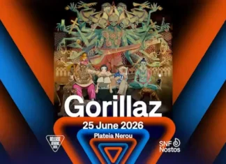 Gorillaz στο Release Athens 2026: Νέα εισιτήρια στην Πλατεία Νερού Gorillaz Release Athens 2026