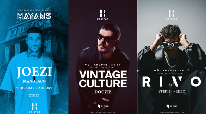 Vintage Culture, Joezi & RIVO στο Bolivar Beach Club | 6-8 Αυγούστου Ο Vintage Culture για τη μεγάλη live εμφάνισή του στο Bolivar Beach Club στην Αθηναϊκή Ριβιέρα