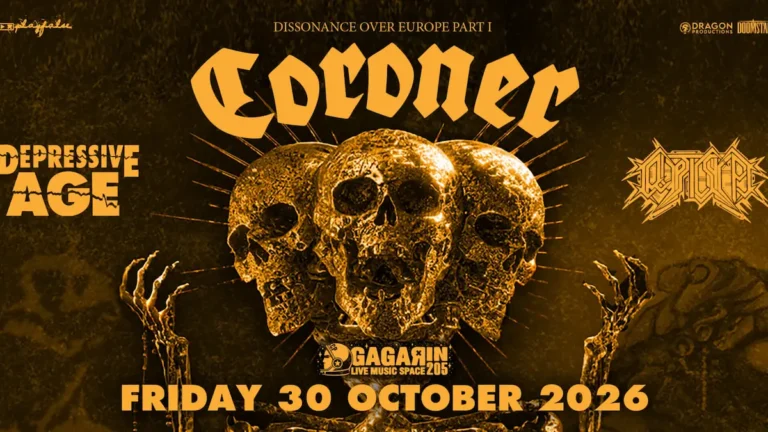 Coroner, Depressive Age και Cryptic Shift στο Gagarin 205