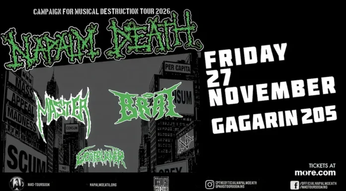 Οι Napalm Death στο Gagarin 205 Napalm Death Gagarin 205 2026
